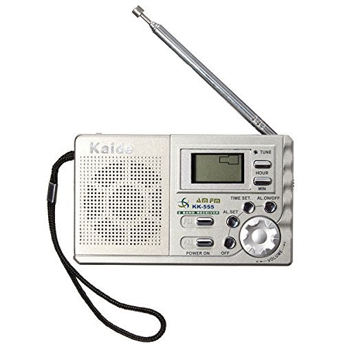 BephaMart Kaide K555 AM FM Portable Radio Mini Home Travel Pocket LCD Digital Display Alarm Clock