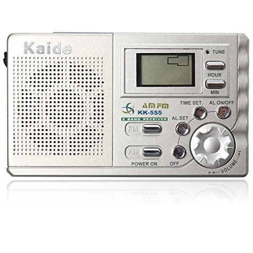 BephaMart Kaide K555 AM FM Portable Radio Mini Home Travel Pocket LCD Digital Display Alarm Clock N2