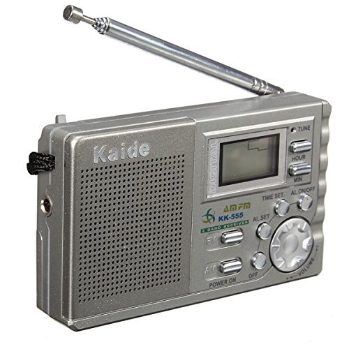 BephaMart Kaide K555 AM FM Portable Radio Mini Home Travel Pocket LCD Digital Display Alarm Clock N3