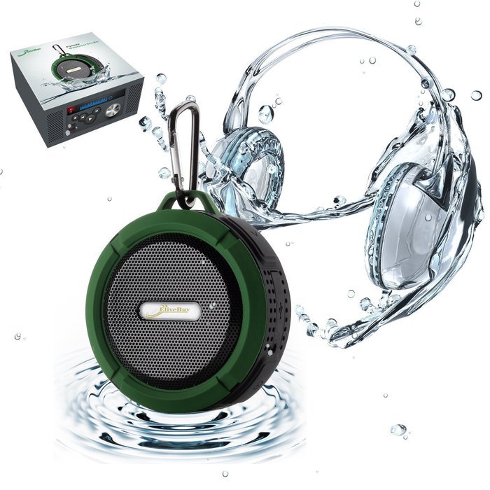 Elivebuy&reg; 5 Watt Driver Portable Waterproof Bluetooth 3.0 Speaker Rugged Wireless For Outdoor/Shower with Built-in... N2