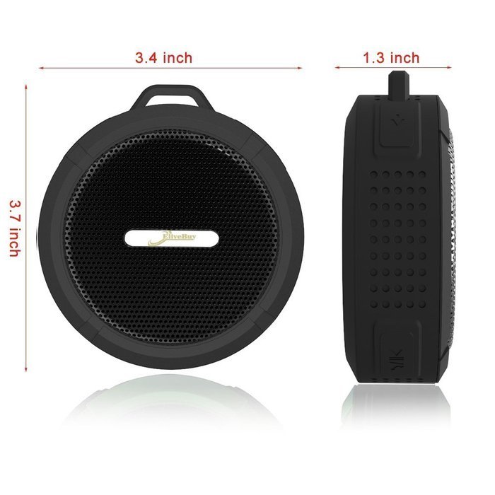 Elivebuy&reg; 5 Watt Driver Portable Waterproof Bluetooth 3.0 Speaker Rugged Wireless For Outdoor/Shower with Built-in... N25