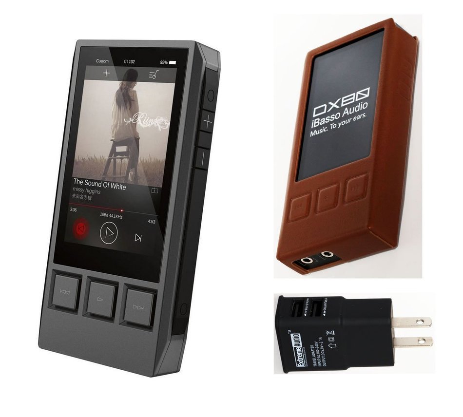 iBasso DX80 High Resolution Audio Player with Dignis Leather Case (Black) Extreme Audio USB Charger Kit [USA One... N4