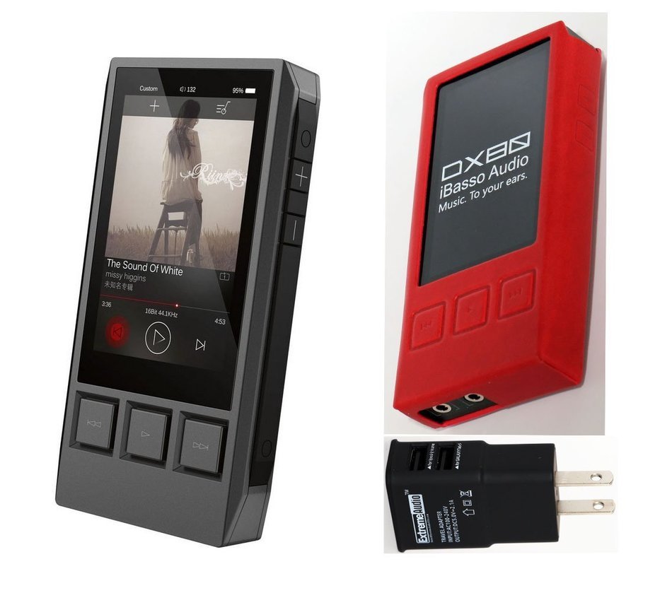 iBasso DX80 High Resolution Audio Player with Dignis Leather Case (Black) Extreme Audio USB Charger Kit [USA One... N5