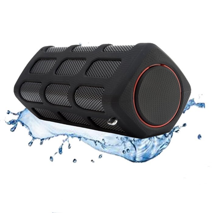 SINOBAND&reg; S400 Waterproof, Dustproof and Shockproof Portable Stereo Power Bank Bluetooth Speaker in Black, Bluetooth...