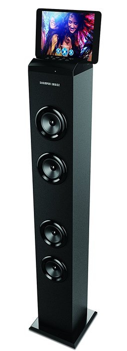 Sharper Image Bluetooth Tower Speaker with A Docking Station & FM Radio, 40" Tall Stereo Sound System
