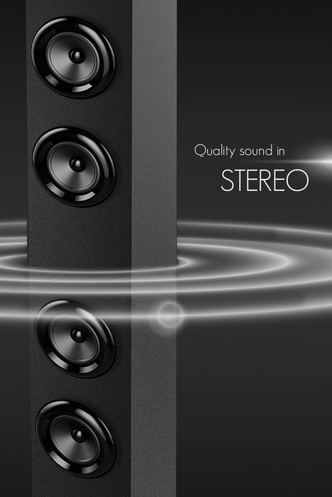 Sharper Image Bluetooth Tower Speaker with A Docking Station & FM Radio, 40" Tall Stereo Sound System N4