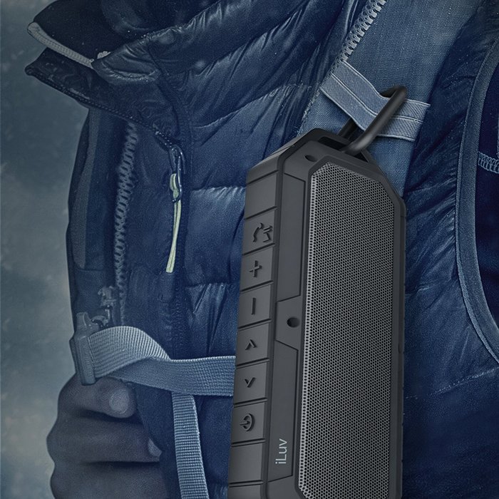 [IPX6 Waterproof Shockproof Dustproof] Collision by iLuv, Rugged Water Resistant Outdoor Bluetooth Speaker for... N8