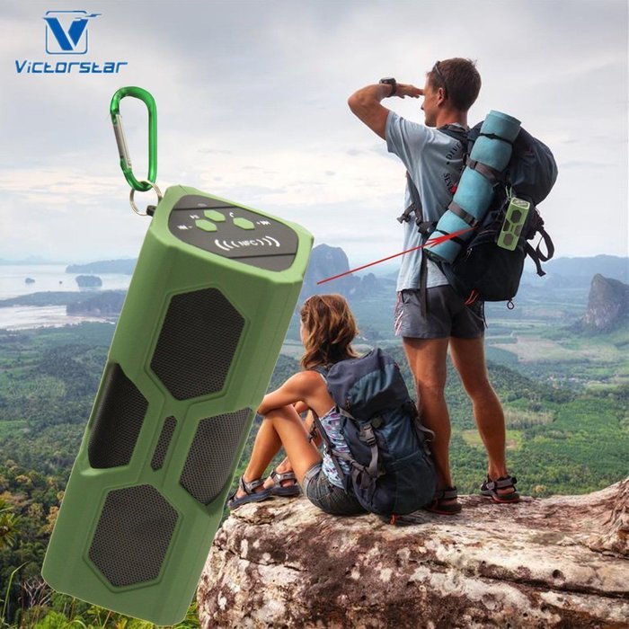 VICTORSTAR@ Waterproof Sport Speaker /Bluetooth CSR 4.0 with NFC /3600mah Rechargeable Battery 12 Playing Hours... N18