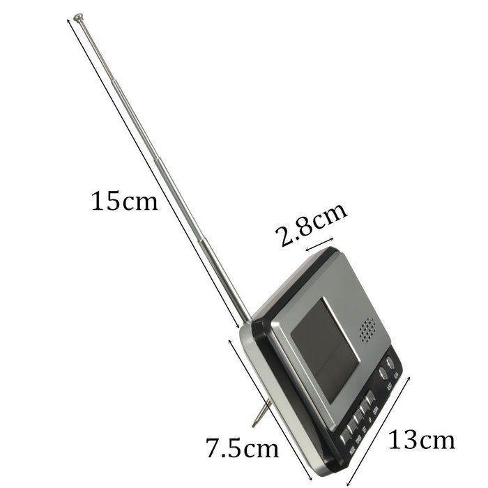 BephaMart XM-810 LCD Digital Calendar Clock Portable FM Radio Alarm Temperature Measurement Timer N3