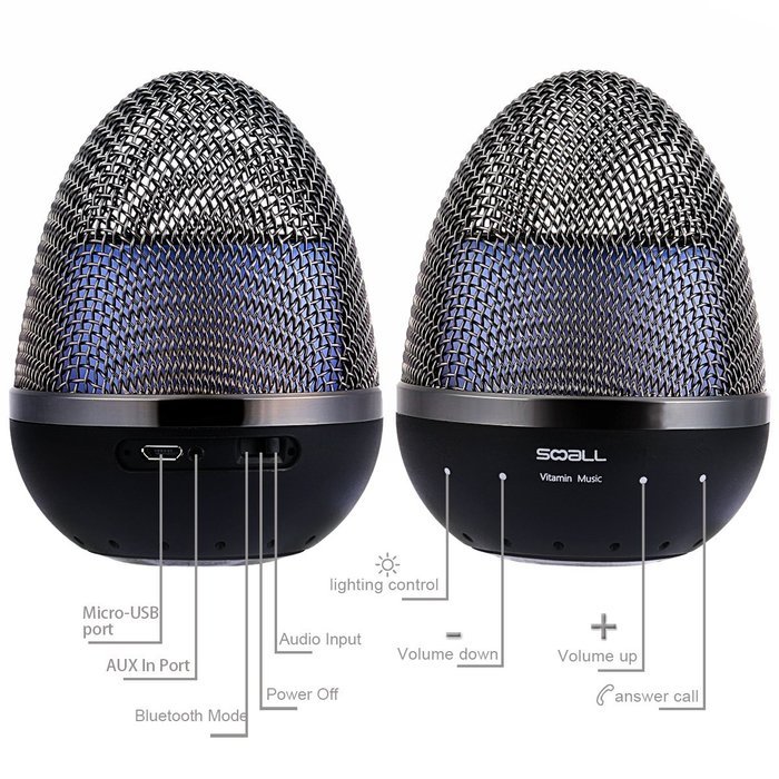 Levitating Speaker,HONTECH Portable Wireless Bluetooth Multi-color LED Floating Speakers N3