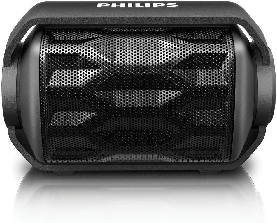 Philips BT2200B/27 Shoqbox Mini Rugged Compact Wireless Waterproof Outdoor or Shower Portable Bluetooth Speaker...