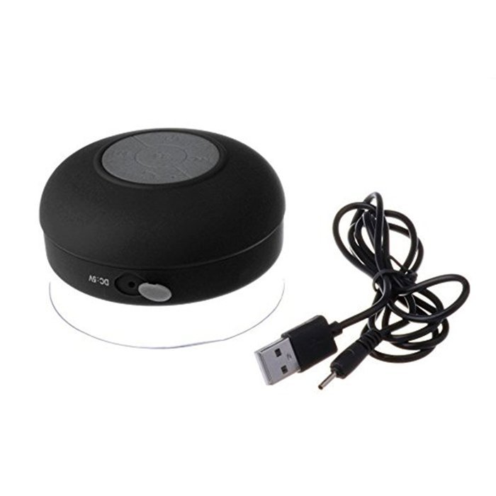 TOMROW High definition Bluetooth 3.0 audio wireless connectivity Water Resistant Bluetooth Shower Speaker-Black N6