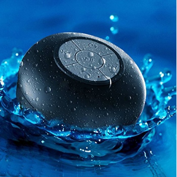 TOMROW High definition Bluetooth 3.0 audio wireless connectivity Water Resistant Bluetooth Shower Speaker-Black N7