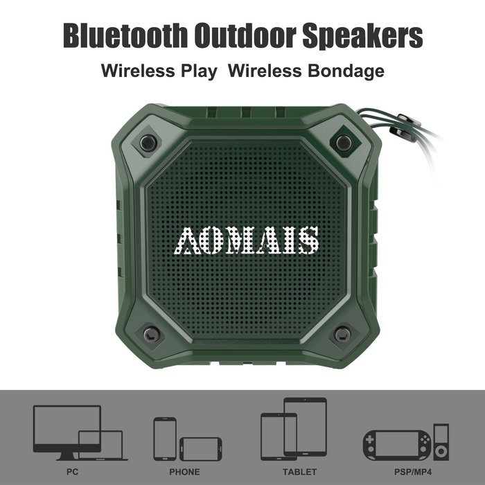 AOMAIS Ultra Portable Wireless Bluetooth Speakers with 8W Output Loud Sound,Waterproof IPX7 Floating,Stereo Pairing... N12