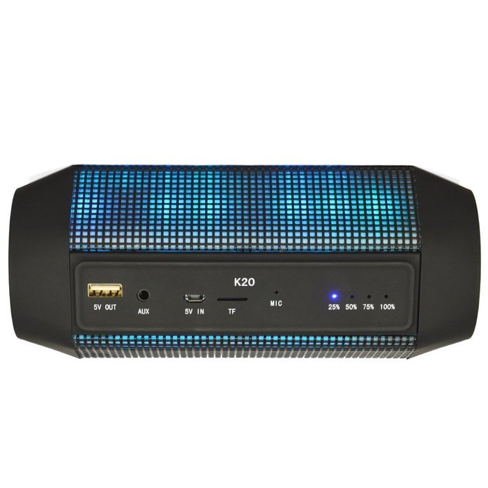 KZY 10W Hi-Fi Wireless LED Bluetooth Speaker Portable With Colorful Lighting and Power Bank NFC Pairing Support... N6