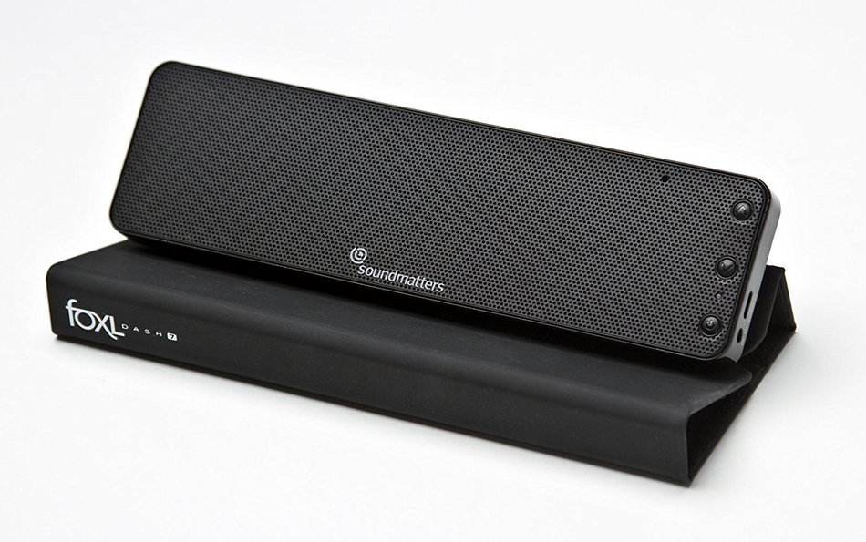 Soundmatters foxL DASH7 Wireless Stereo Hi-Fi Bluetooth Sound Bar and Speakerphone, Red N6