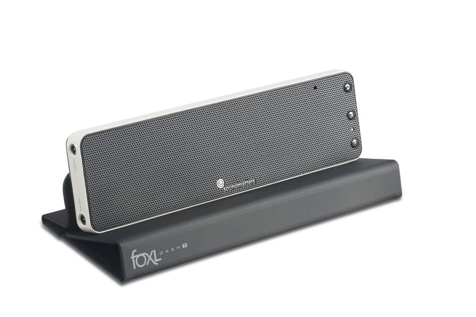 Soundmatters foxL DASH7 Wireless Stereo Hi-Fi Bluetooth Sound Bar and Speakerphone, Red N9