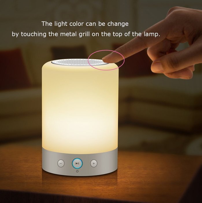 LEDMO Bluetooth Speaker, LED Wireless Bluetooth Speaker with Smart Touch Lamp, Muisc Player/ Hands-free/ Bluetooth... N2