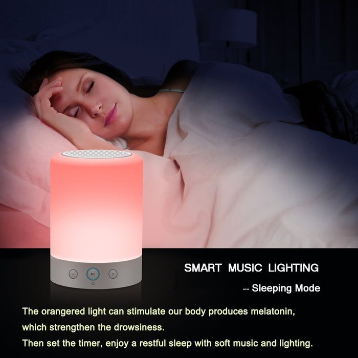 LEDMO Bluetooth Speaker, LED Wireless Bluetooth Speaker with Smart Touch Lamp, Muisc Player/ Hands-free/ Bluetooth... N7