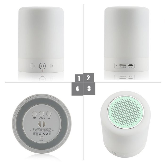 LEDMO Bluetooth Speaker, LED Wireless Bluetooth Speaker with Smart Touch Lamp, Muisc Player/ Hands-free/ Bluetooth... N9