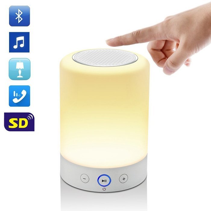 LEDMO Bluetooth Speaker, LED Wireless Bluetooth Speaker with Smart Touch Lamp, Muisc Player/ Hands-free/ Bluetooth... N13