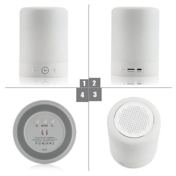 LEDMO Bluetooth Speaker, LED Wireless Bluetooth Speaker with Smart Touch Lamp, Muisc Player/ Hands-free/ Bluetooth... N14