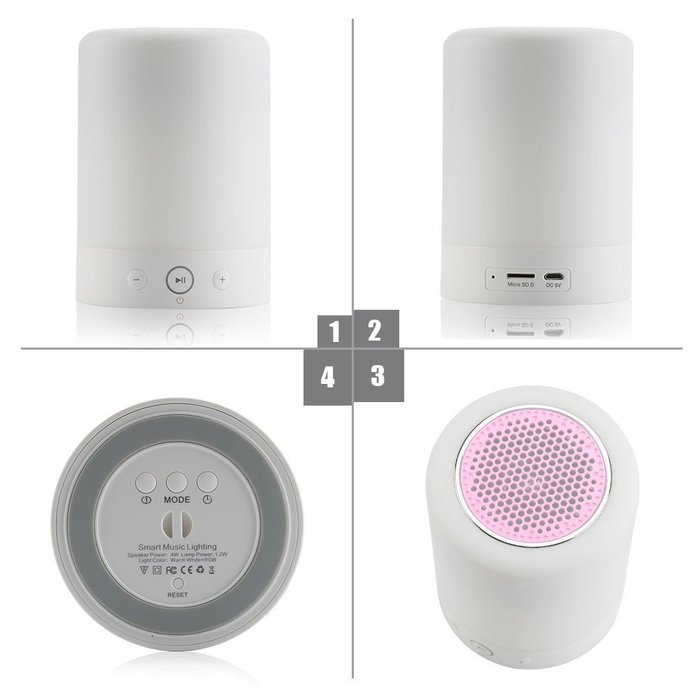 LEDMO Bluetooth Speaker, LED Wireless Bluetooth Speaker with Smart Touch Lamp, Muisc Player/ Hands-free/ Bluetooth... N17