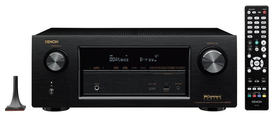 Denon AVR-X3200W Receiver Bundle with Paradigm Cinema 100 CT Speaker System N2