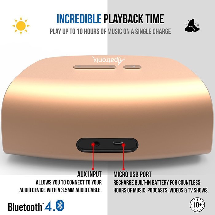 Bluetooth Speakers, Alpatronix AX420 Universal HD 10W Portable Rechargeable Wireless Stereo Bluetooth Speaker... N13
