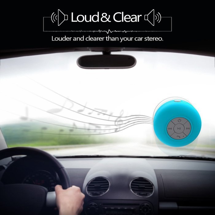 JEMMA Waterproof Bluetooth Speaker Wireless Shower Portable Hand-Free Call with Mic (Black) N13