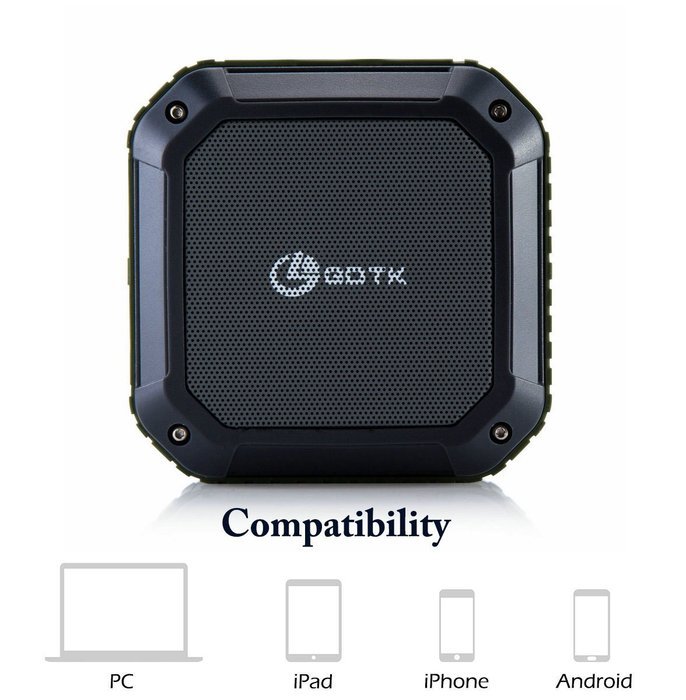 Bluetooth Speakers, GDTK Wireless Speakers V4.1 with 12 Hour Playtime for Outdoor / Shower / Camping / Hiking... N2