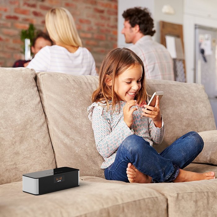 APIE Wireless Bluetooth Speaker Portable Stereo FM Radio, Support USB HOST & Micro SD card Pairs with All Bluetooth... N13