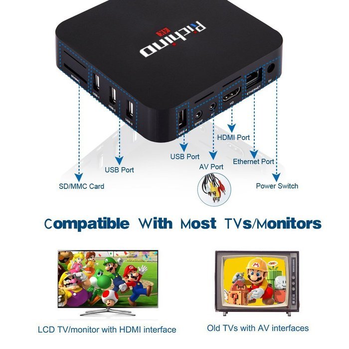 2016 New Richino MX Pro Amlogic S905 Kodi 16.0 Android Tv Box 8G ROM + 1G RAM (DDR3) Fully Loaded 1080p Quad Core... N5