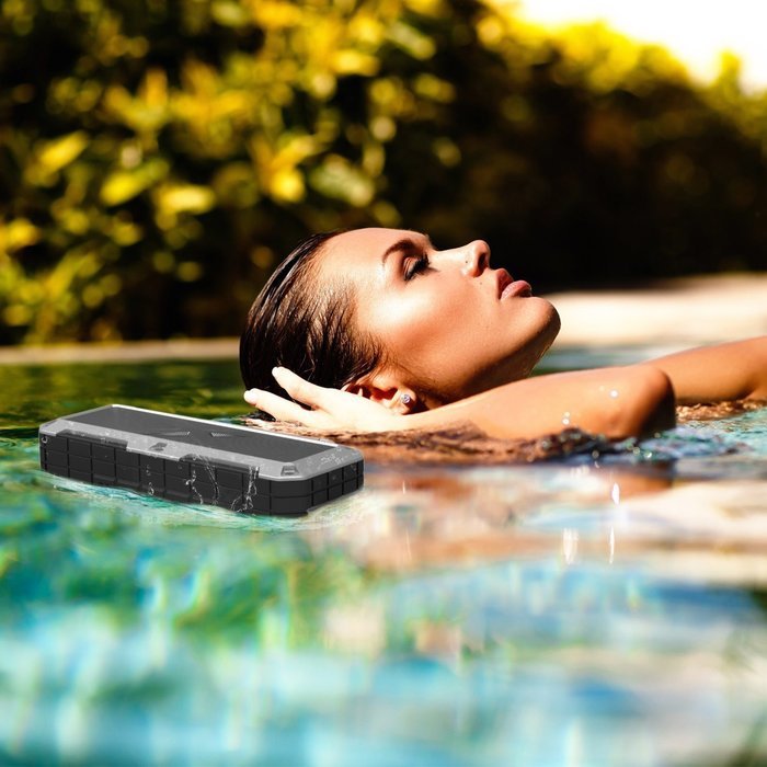 Elivebuy X2 Floatable 20W Bluetooth Speaker Outdoor Waterproof Shower Wireless Speaker with Dual Drivers, Build-in... N6