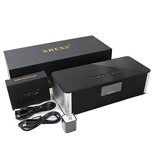 XREXS DY-27 Portable Wireless Bluetooth Stereo Speakers with Radio and Alarm Clock Built-in Microphone Hands-free... N6