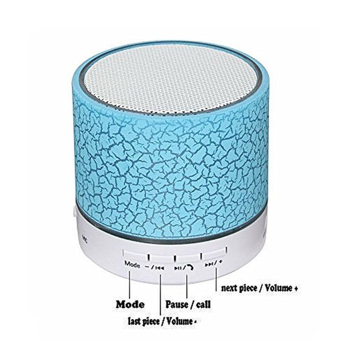 Smileto Mini Portable Wireless Bluetooth Speaker With coloful LED Ligths Bass Speaker Driver for iPhone iPad Smart... N2