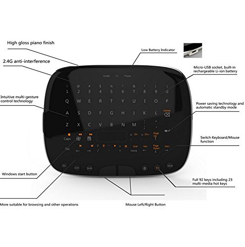 Visenta V9 Touchpad Keyboard and Mouse for Smart TV/PC and Android Devices N2