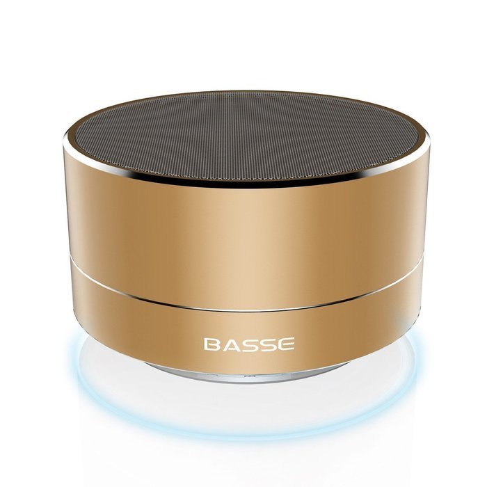 Basse Portable Bluetooth Speakers - Super Bass Mini Metal Wireless Speaker System For iPhone, Car, TV, Outdoors...