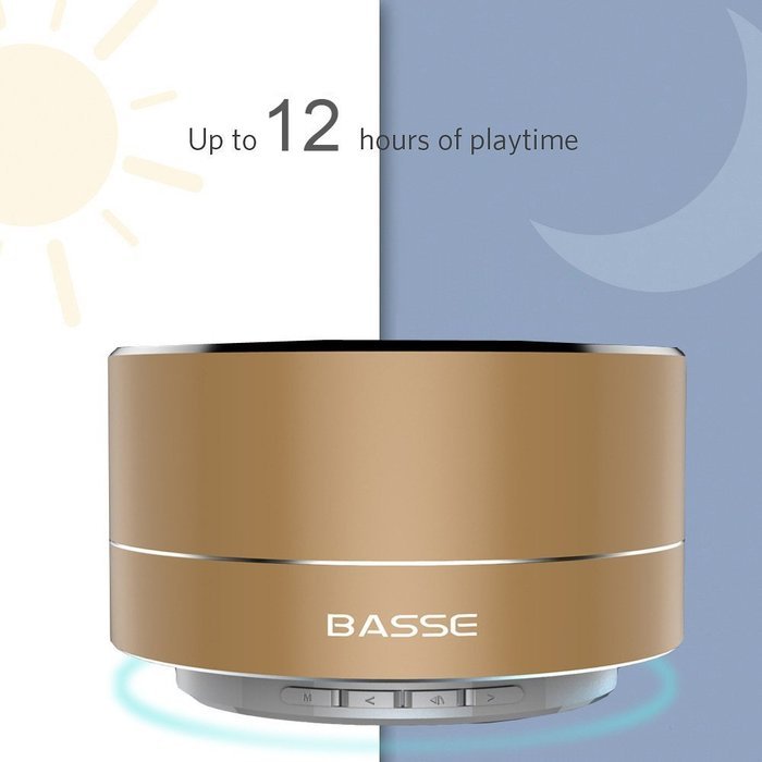 Basse Portable Bluetooth Speakers - Super Bass Mini Metal Wireless Speaker System For iPhone, Car, TV, Outdoors... N4