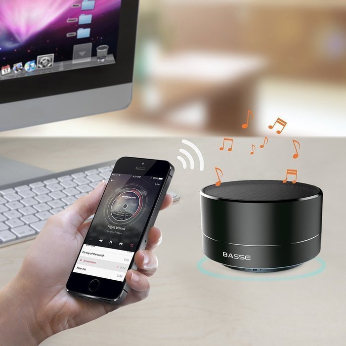 Basse Portable Bluetooth Speakers - Super Bass Mini Metal Wireless Speaker System For iPhone, Car, TV, Outdoors... N5