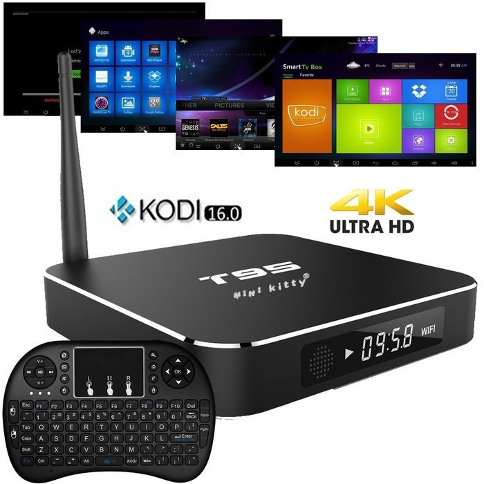 T95 Android 5.1 S905 Quad Core Streaming Media Player 2GB+8GB Netflix KODI XBMC Kitkat Pre-installed Smart TV...