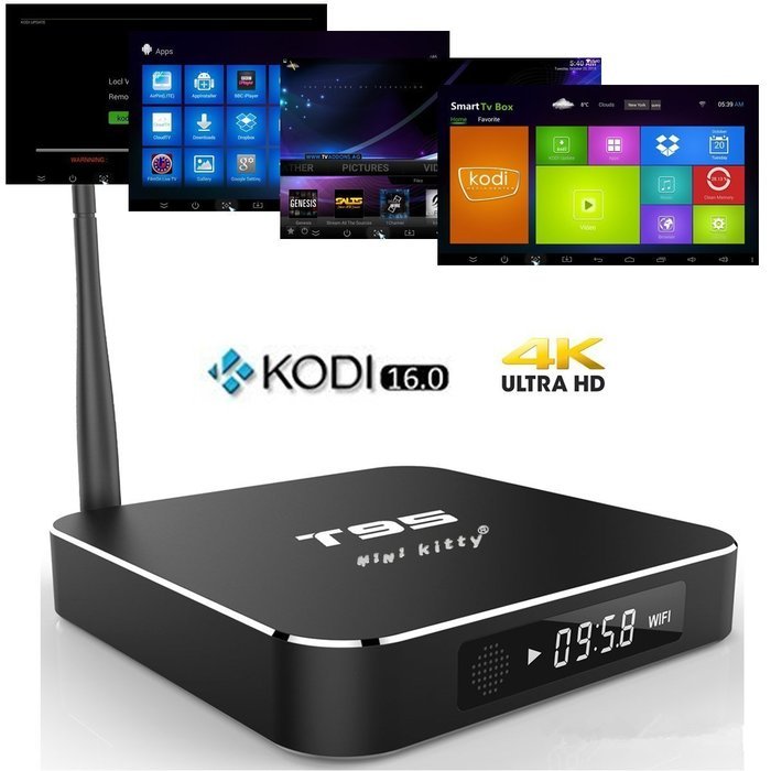 T95 Android 5.1 S905 Quad Core Streaming Media Player 2GB+8GB Netflix KODI XBMC Kitkat Pre-installed Smart TV... N7