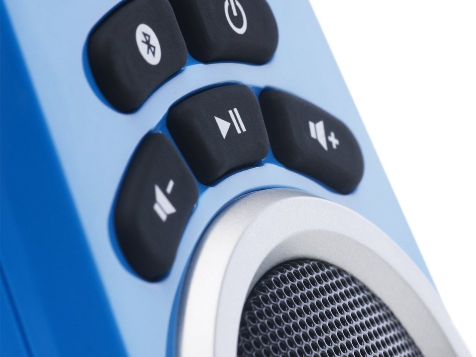 ION Clipster Ultra-Portable Bluetooth Speaker with Built-In Clip (Blue) N9