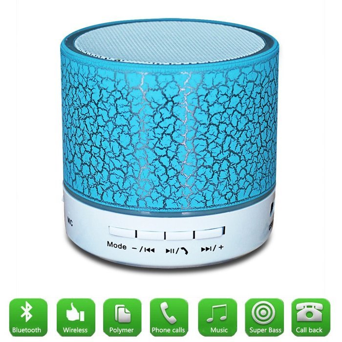 Mini Bluetooth Speaker,YANX Wireless Portable Cracked Layer Sound Box Subwoofer Speaker with Mic & Colorful LED... N9
