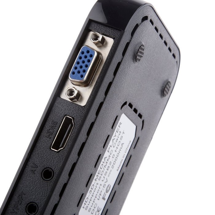3D 1080P FHD TV Multi Media Player w.YPbPr/RCA/HDMI/AV/VGA for SD/MMC Cards USB Storage Drives N3