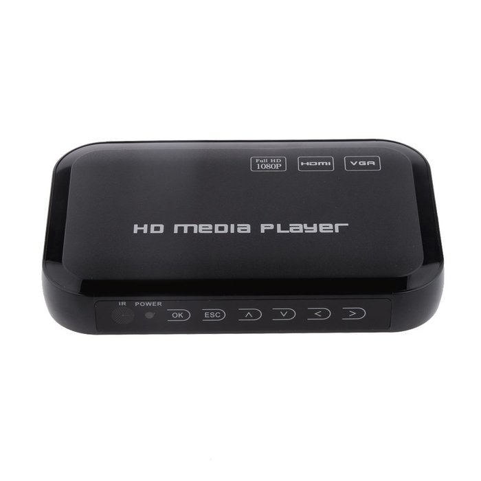 3D 1080P FHD TV Multi Media Player w.YPbPr/RCA/HDMI/AV/VGA for SD/MMC Cards USB Storage Drives N6