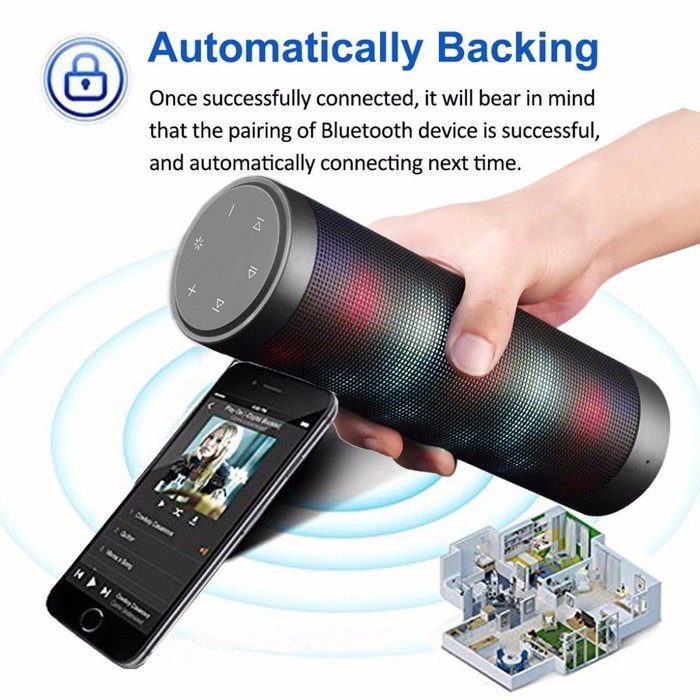 Bluetooth V4.0 Speaker, ELEGIANT Wireless Portable Speaker with Advanced Bass Enhancement Technology, Built-in... N6