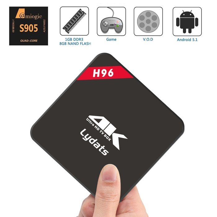 Lydats Streaming Media Player TV Box Android 4.4 HD Internet TVBox Quad-Core 1G/8G RK3229 XBMC UHD 4K 3D H.265... N5