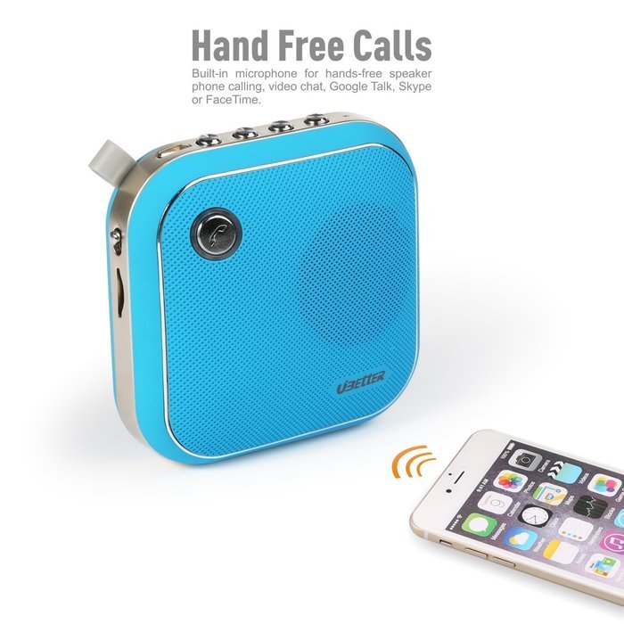 Sport Speaker, Ubetter Outdoor Portable Bluetooth 3.0 Speaker with Enhanced Bass and Built-In Microphone (Blue) N2