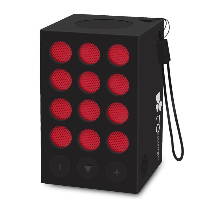EC Technology Ultra Portable Wireless Bluetooth 6-10 Hours Playback time, IPX5 Water Resistant - Black&Red